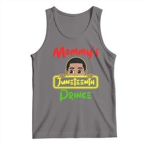 Mommy's Juneteenth Prince Tank Top Black Boy TS01 Deep Heather Print Your Wear
