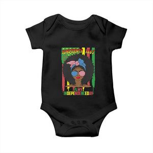 Juneteenth Is My Independence Day Baby Onesie For Black Women Not 4th Of July TS01 Black Print Your Wear