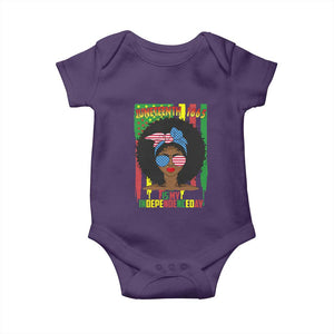 Juneteenth Is My Independence Day Baby Onesie For Black Women Not 4th Of July TS01 Purple Print Your Wear