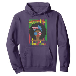 Juneteenth Is My Independence Day Hoodie For Black Women 4th Of July TS01 Purple Printyourwear