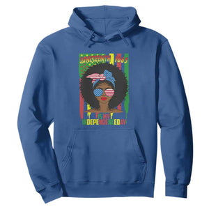 Juneteenth Is My Independence Day Hoodie For Black Women 4th Of July TS01 Royal Blue Printyourwear