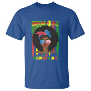 Juneteenth Is My Independence Day T Shirt For Black Women 4th Of July TS01 Royal Blue Printyourwear