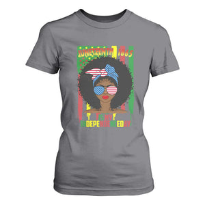 Juneteenth Is My Independence Day T Shirt For Women For Black Women Not 4th Of July TS01 Charcoal Print Your Wear