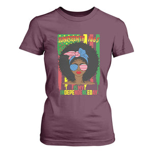 Juneteenth Is My Independence Day T Shirt For Women For Black Women Not 4th Of July TS01 Maroon Print Your Wear