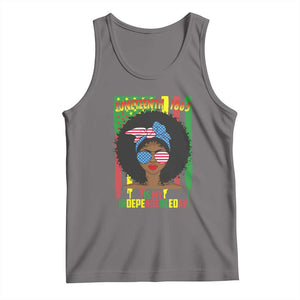 Juneteenth Is My Independence Day Tank Top For Black Women Not 4th Of July TS01 Deep Heather Print Your Wear