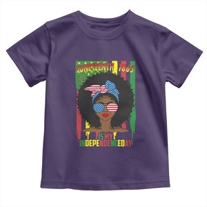 Juneteenth Is My Independence Day Toddler T Shirt For Black Women Not 4th Of July TS01 Purple Print Your Wear