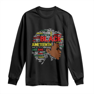 Black Heritage Pride Long Sleeve Shirt For Melanin Black Women Natural Hair Afro Word Art TS01 Black Print Your Wear