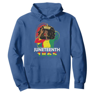 Queen Afro Hoodie Juneteenth 1865 TS01 Royal Blue Printyourwear