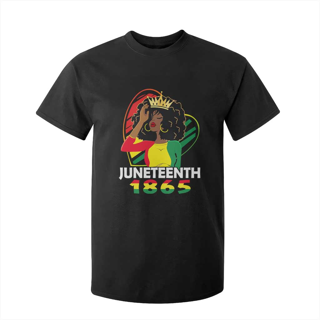 Queen Afro T Shirt For Kid Juneteenth 1865 TS01 Black Print Your Wear