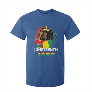 Queen Afro T Shirt For Kid Juneteenth 1865 TS01 Royal Blue Print Your Wear