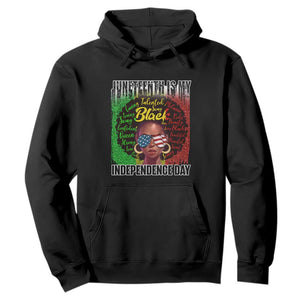 Juneteenth Is My Independence Day Hoodie For Black Queen Not July 4th TS01 Black Printyourwear