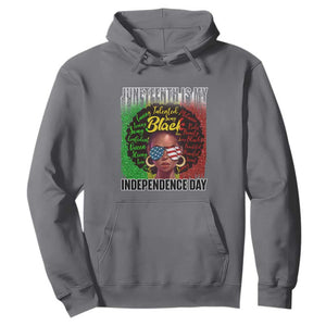 Juneteenth Is My Independence Day Hoodie For Black Queen Not July 4th TS01 Charcoal Printyourwear