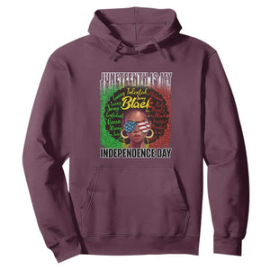 Juneteenth Is My Independence Day Hoodie For Black Queen Not July 4th TS01 Maroon Printyourwear