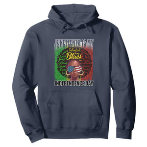 Juneteenth Is My Independence Day Hoodie For Black Queen Not July 4th TS01 Navy Printyourwear