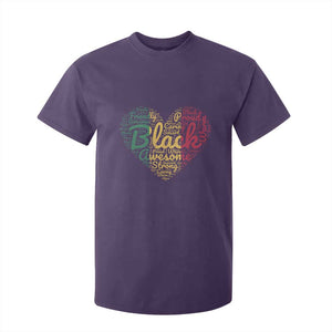Black Awesome Strong Inspirational T Shirt For Kid African American Pride Juneteenth BHM TS01 Purple Print Your Wear