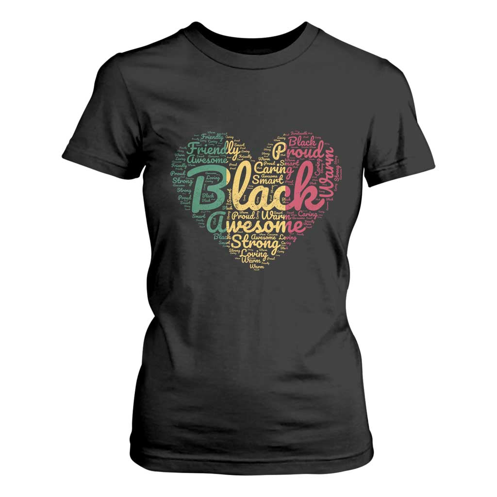 Black Awesome Strong Inspirational T Shirt For Women African American Pride Juneteenth BHM TS01 Black Print Your Wear