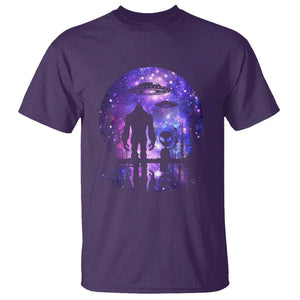 Alien And Bigfoot Full Moon Sasquatch UFO T Shirt TS01 Purple Print Your Wear