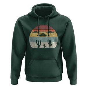 Vintage Retro UFO Alien Desert Hoodie TS01 Dark Forest Green Print Your Wear