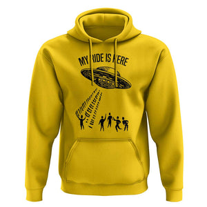 My Ride Alien Flying Saucer UFO Abduction Hoodie TS01 Daisy Print Your Wear