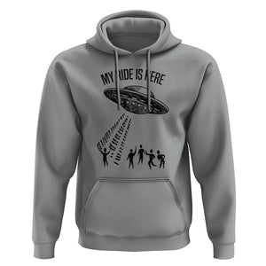 My Ride Alien Flying Saucer UFO Abduction Hoodie TS01 Sport Gray Print Your Wear