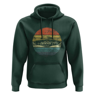 UFO Gifts Retro Sunset Funny Alien UFO Hunter Silhouette Hoodie TS01 Dark Forest Green Print Your Wear