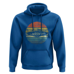 UFO Gifts Retro Sunset Funny Alien UFO Hunter Silhouette Hoodie TS01 Royal Blue Print Your Wear