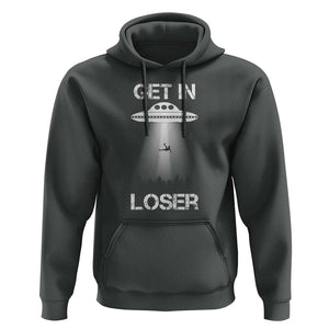 Get In Loser Alien Abduction Shirt UFO Hoodie TS01 Dark Heather Print Your Wear