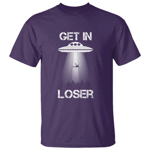 Get In Loser Alien Abduction Shirt UFO T Shirt TS01 Purple Print Your Wear