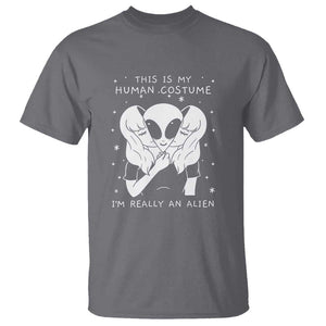 This Is My Human Costume I'm Really An Alien UFO T Shirt TS01 Charcoal Print Your Wear