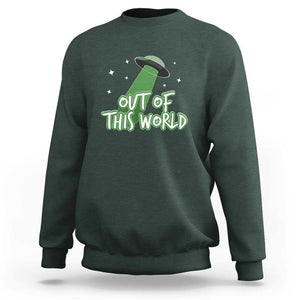 Out Of This World Sweatshirt TS01 Dark Forest Green Print Your Wear