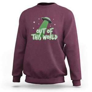 Out Of This World Sweatshirt TS01 Maroon Print Your Wear