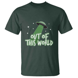 Out Of This World T Shirt TS01 Dark Forest Green Print Your Wear