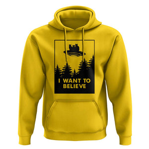 I want to Believe Funny Cat UFO Alien Space Hoodie TS01 Daisy Print Your Wear