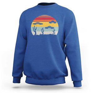 Vintage UFO Lover Alien Desert Retro Sweatshirt TS01 Royal Blue Print Your Wear