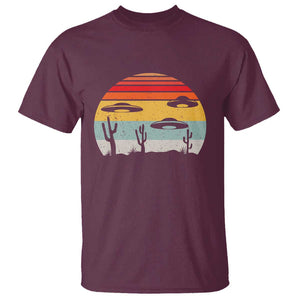 Vintage UFO Lover Alien Desert Retro T Shirt TS01 Maroon Print Your Wear