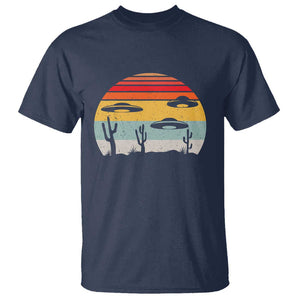 Vintage UFO Lover Alien Desert Retro T Shirt TS01 Navy Print Your Wear