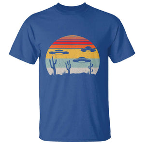 Vintage UFO Lover Alien Desert Retro T Shirt TS01 Royal Blue Print Your Wear