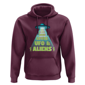 Just A Boy Who Loves UFO & Aliens Funny World UFO Day Hoodie TS01 Maroon Print Your Wear