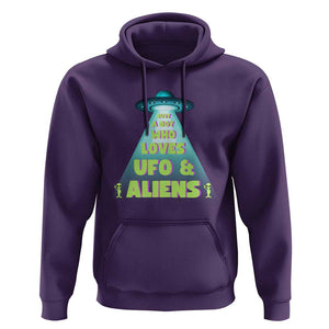 Just A Boy Who Loves UFO & Aliens Funny World UFO Day Hoodie TS01 Purple Print Your Wear