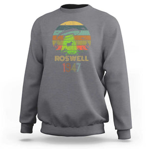 Alien UFO Custome Abduction Roswell 1947 Space Alien Lover Sweatshirt TS01 Charcoal Print Your Wear