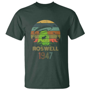 Alien UFO Custome Abduction Roswell 1947 Space Alien Lover T Shirt TS01 Dark Forest Green Print Your Wear