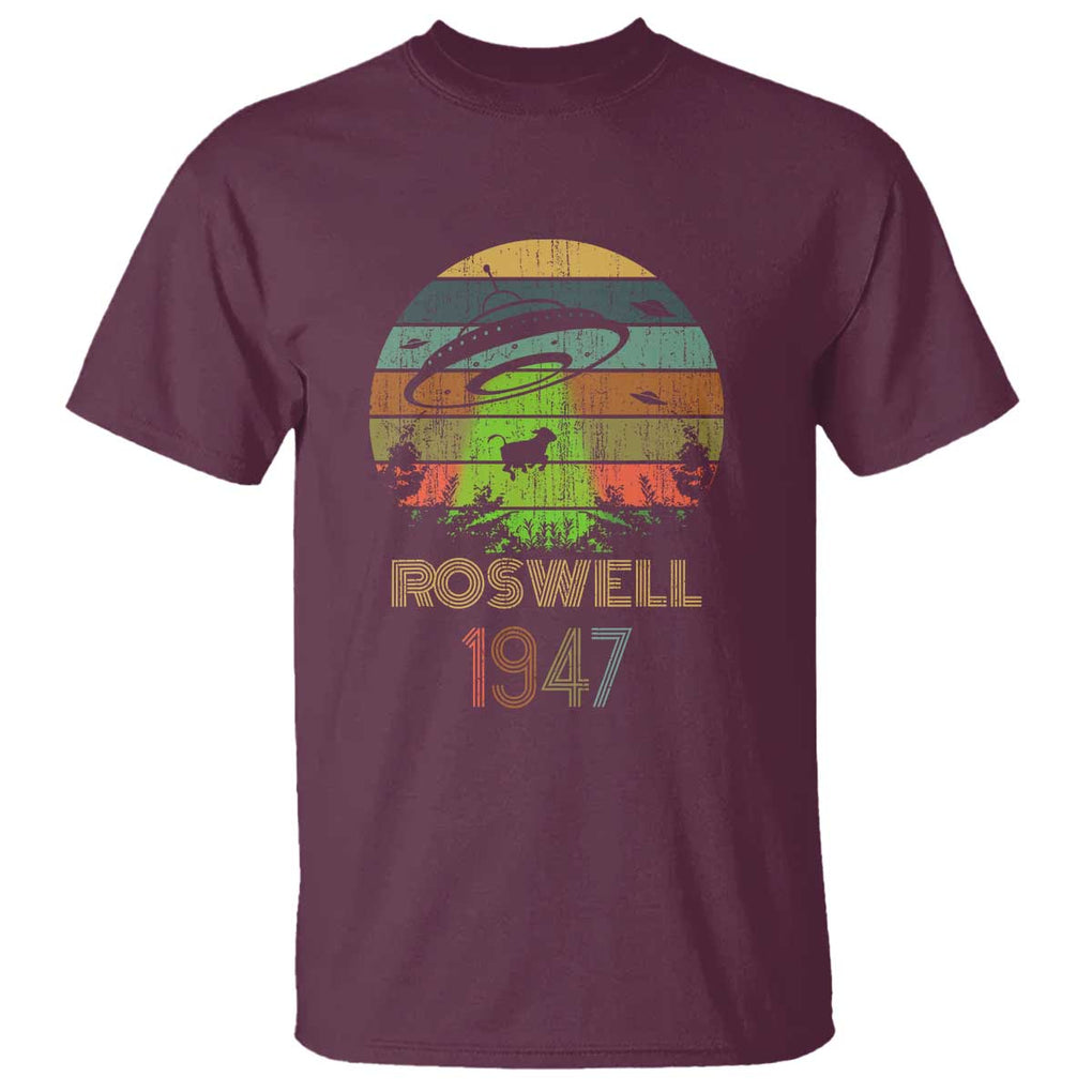 Alien UFO Custome Abduction Roswell 1947 Space Alien Lover T Shirt TS01 Maroon Print Your Wear