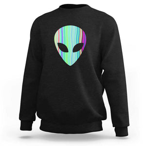 Alien Head Holographic Cute UFO Sweatshirt TS01 Black Print Your Wear