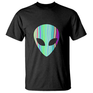 Alien Head Holographic Cute UFO T Shirt TS01 Black Print Your Wear