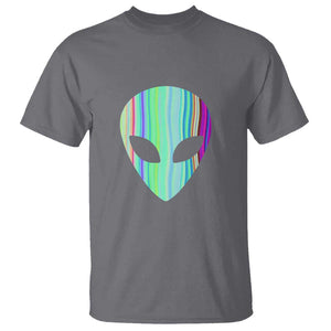 Alien Head Holographic Cute UFO T Shirt TS01 Charcoal Print Your Wear