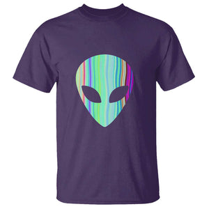 Alien Head Holographic Cute UFO T Shirt TS01 Purple Print Your Wear