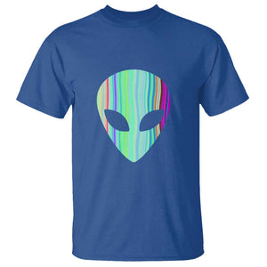 Alien Head Holographic Cute UFO T Shirt TS01 Royal Blue Print Your Wear