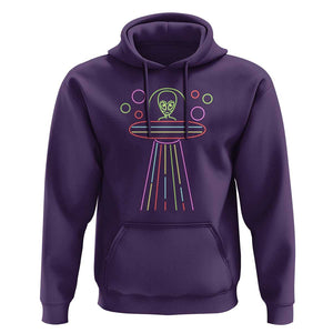 Neon Lights UFO Abduction Extraterrestrial Alien Believer Hoodie TS01 Purple Print Your Wear