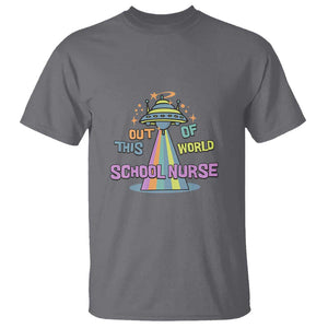 Retro School Nurse Is Out Of This World RN Space UFO T Shirt TS01 Charcoal Print Your Wear