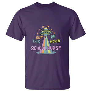 Retro School Nurse Is Out Of This World RN Space UFO T Shirt TS01 Purple Print Your Wear